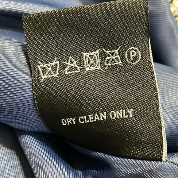 Stella + Lorenzo Tweed Navy White Pearl Rhinestone Embellished Blazer Medium M - Picture 10 of 11